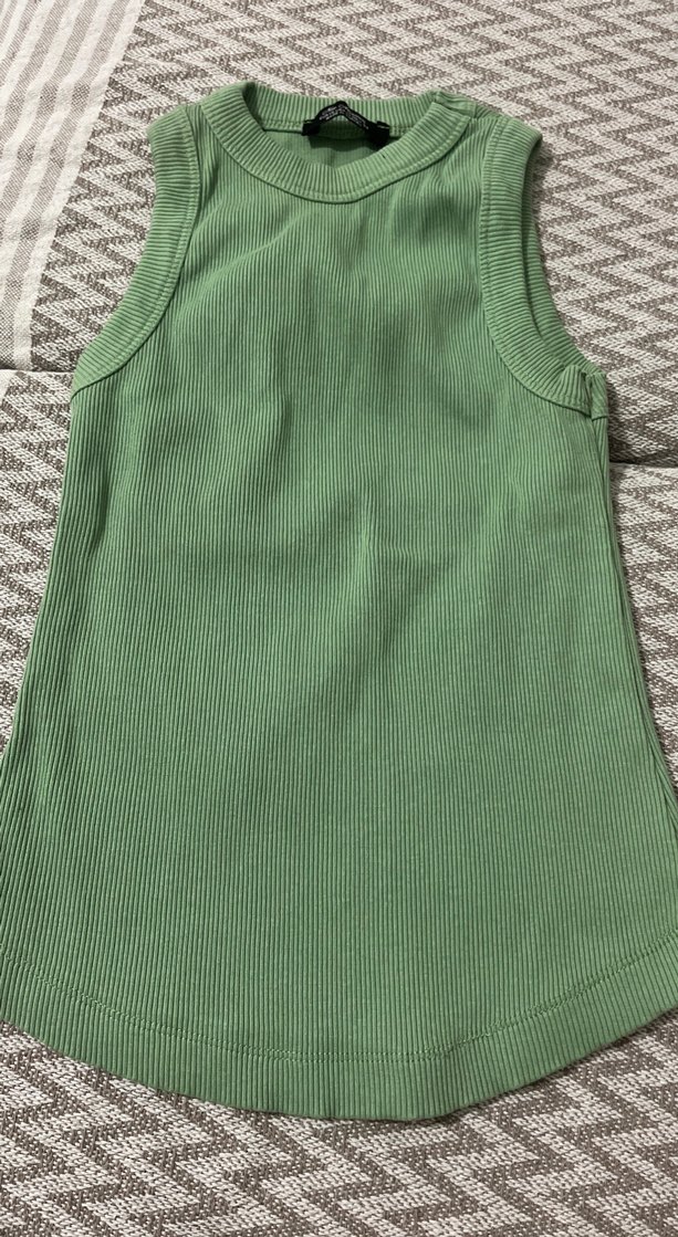 Kız Çocuk Fitilli Yeşil Kolsuz Triko Yelek - Görsel 2