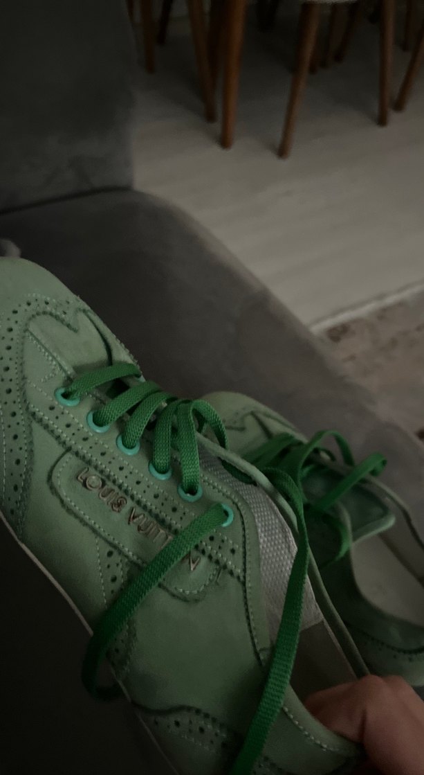 Yeşil Süet Stiletto Topuklu Kadın Spor Ayakkabı - Görsel 2