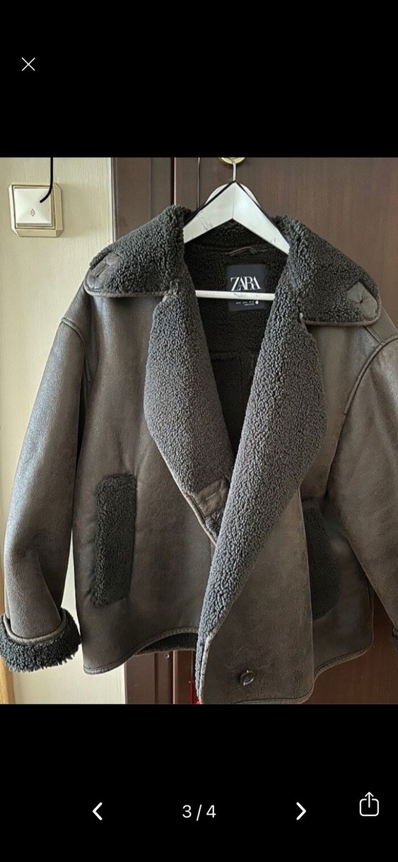 Kahverengi Deri Tokalı Kadın Ceket - Görsel 2