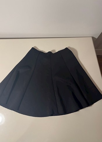 Zara Piliseli Siyah Mini Etek