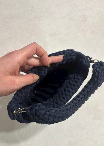 Triko Örgü Lacivert Kadın Çanta - Görsel 3