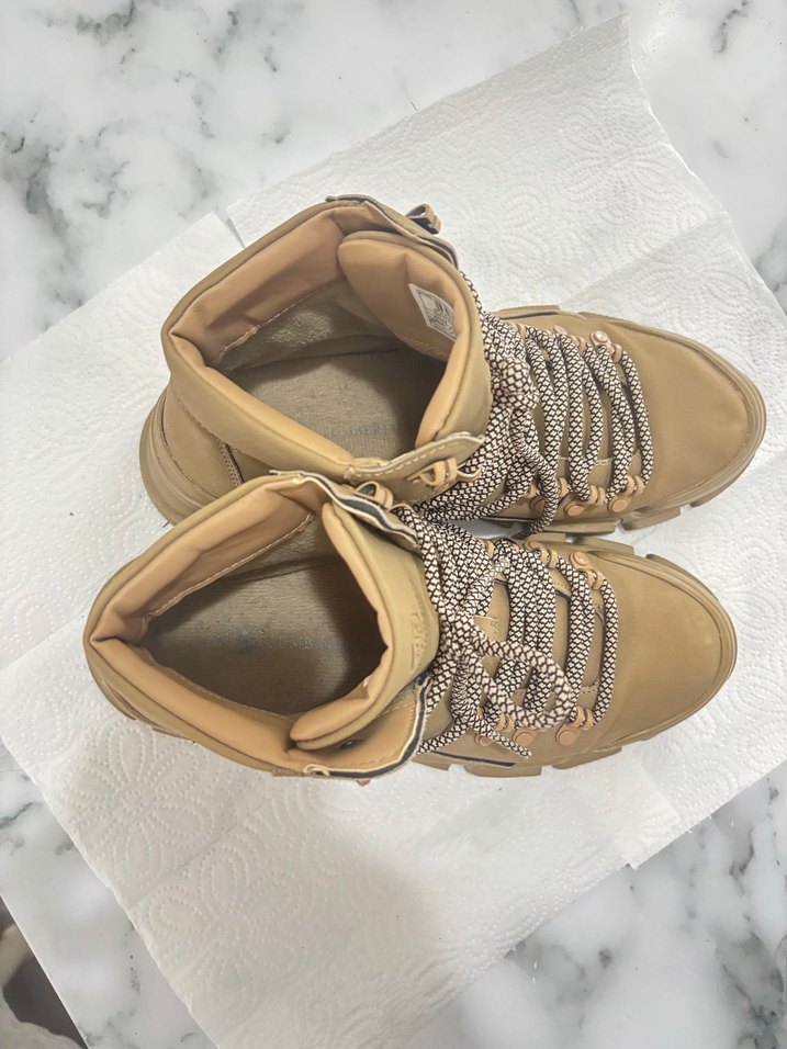 LUMBERJACK Bej Deri Bağcıklı Platform Kadın Bot - Görsel 5