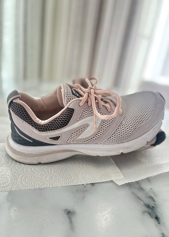 Bej Gri Bağcıklı Spor Kadın Sneakers - Görsel 4