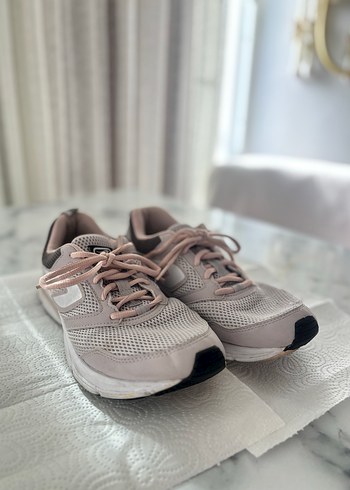 Bej Gri Bağcıklı Spor Kadın Sneakers - Görsel 7