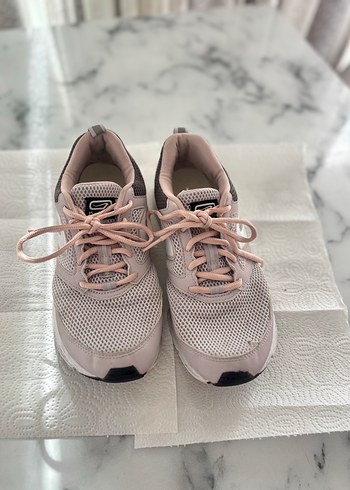 Bej Gri Bağcıklı Spor Kadın Sneakers - Görsel 6