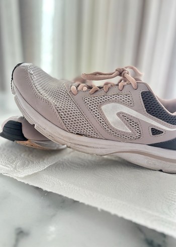 Bej Gri Bağcıklı Spor Kadın Sneakers - Görsel 3