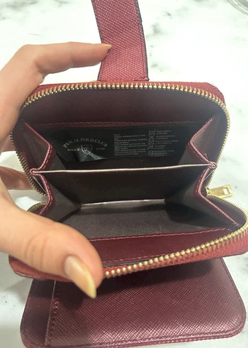 Bordo Fermuarlı Kadın Cüzdanı - Görsel 2