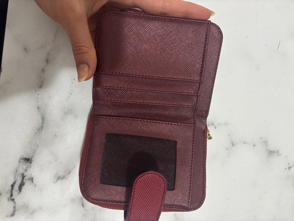 Bordo Fermuarlı Kadın Cüzdanı - Görsel 3