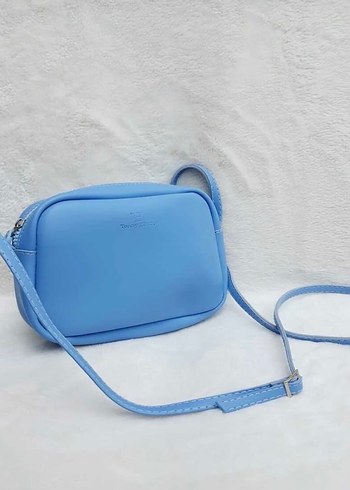 TONNY BLACK Mavi Deri Kadın Çapraz Çanta - Görsel 3