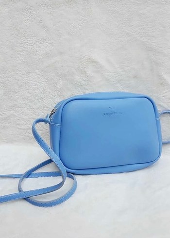 TONNY BLACK Mavi Deri Kadın Çapraz Çanta - Görsel 2