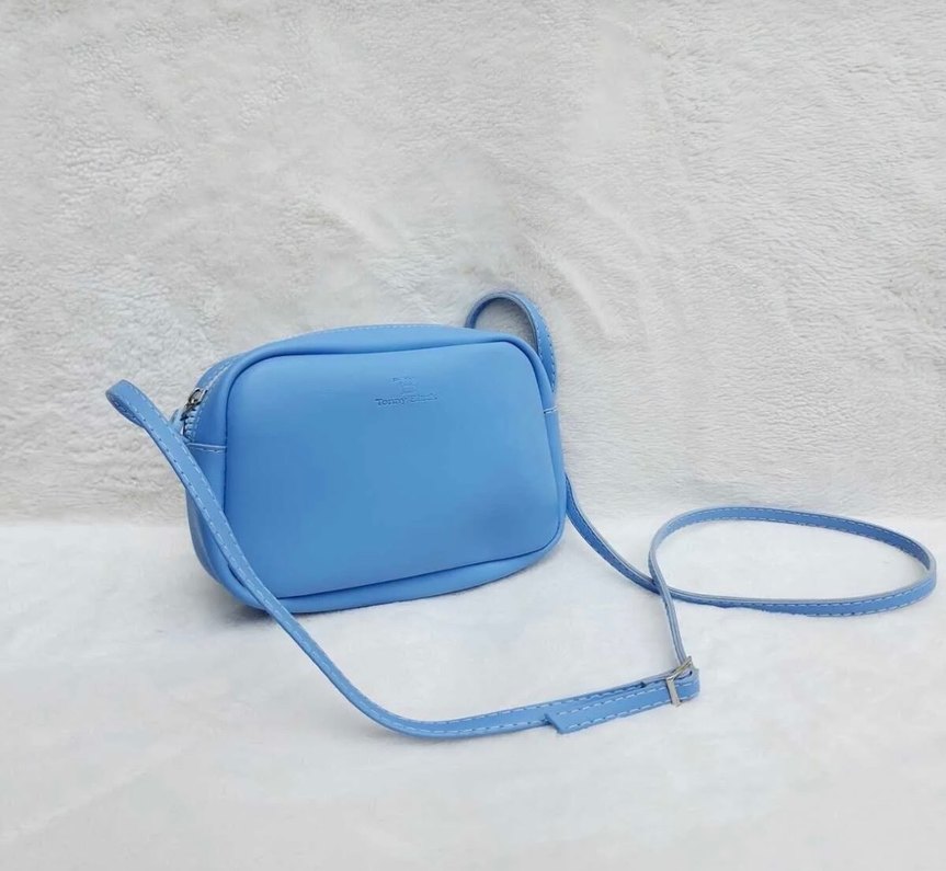 TONNY BLACK Mavi Deri Kadın Çapraz Çanta - Görsel 3