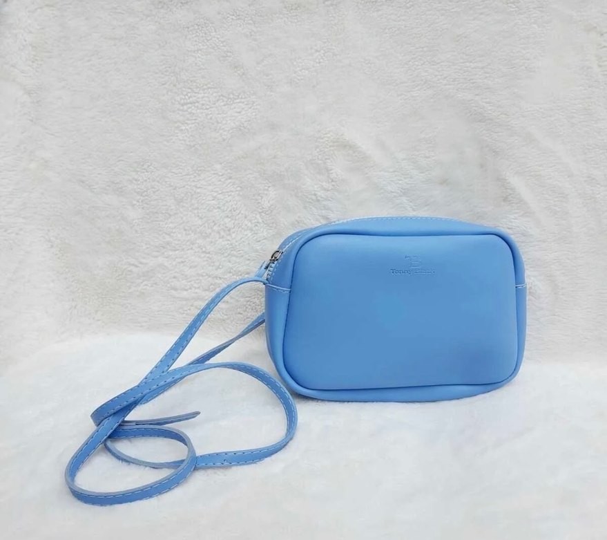 TONNY BLACK Mavi Deri Kadın Çapraz Çanta - Görsel 4