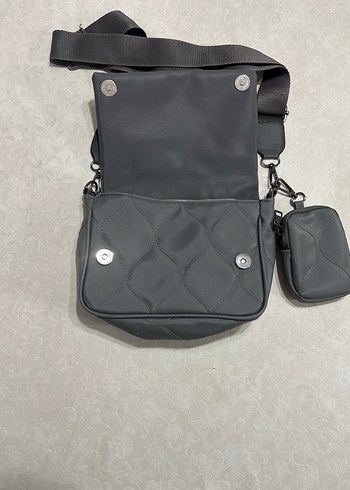 Gri Küçük cüzdanlı çanta - Görsel 2