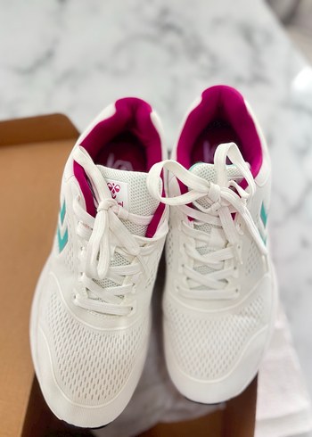 HUMMEL Beyaz-Pembe Kadın Spor Ayakkabı - Görsel 4