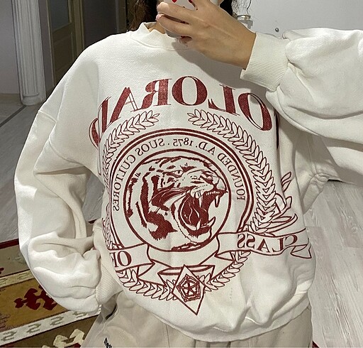 s Beden Bershka Baskılı Sweatshirt