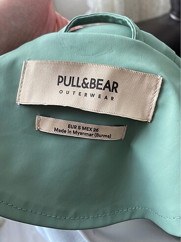 s Beden turkuaz Renk Pull&Bear Yağmurluk
