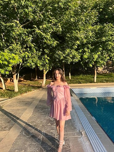 34 Beden mor Renk Mezuniyet elbisesi
