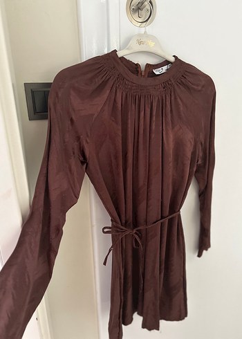 Zara Kahverengi Kuşaklı Uzun Kollu tunik