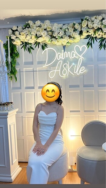 xs Beden beyaz Renk Söz/nişan elbise 34 beden