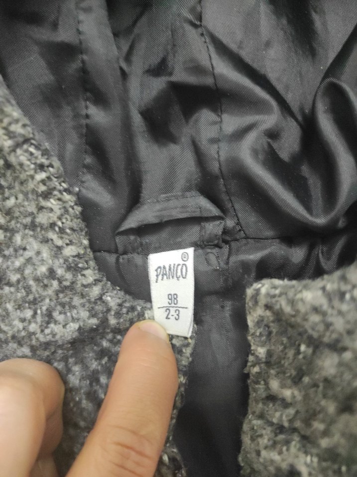 Erkek Çocuk Gri Kürklü Kapüşonlu Kaban - Görsel 5