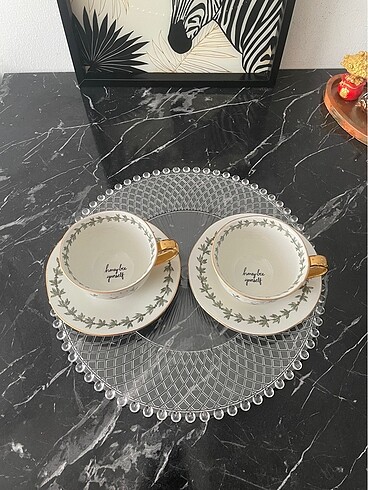 H&M Home Özel Üretim İkili Arılı Çay Fincanı