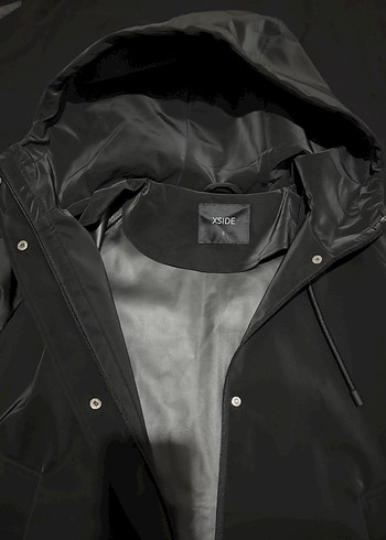 Şık Parlak kumaş yağmurluk - Görsel 4