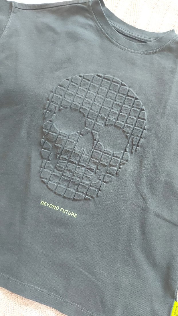 Erkek Siyah Kısa Kollu Pamuklu Tişört - Görsel 4