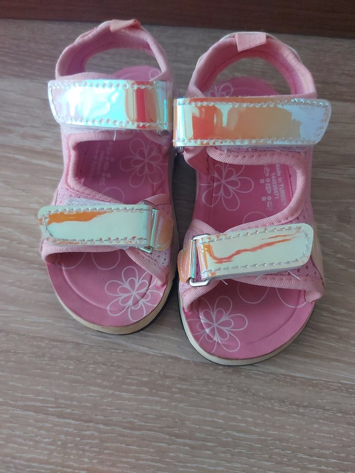 Kız Çocuk Pembe Bohem Ayarlanabilir sandalet - Görsel 5