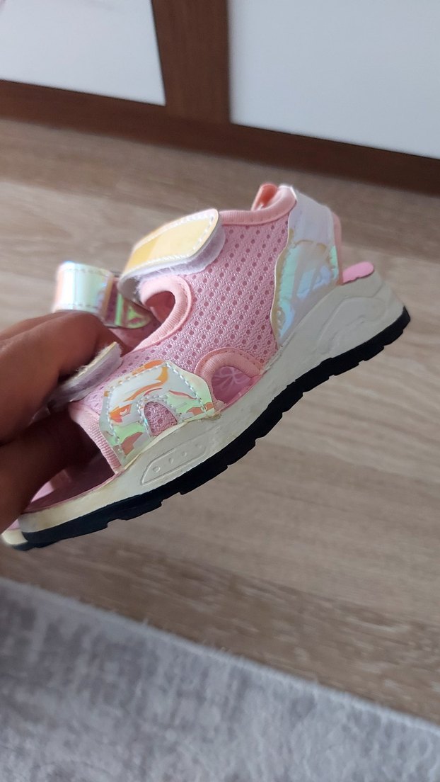 Kız Çocuk Pembe Bohem Ayarlanabilir sandalet - Görsel 4