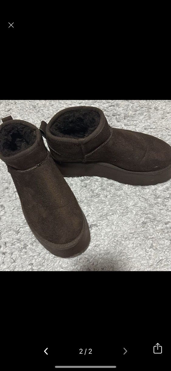 Kahverengi Süet Kürklü Kadın Dolgu Topuk Bot - Görsel 2