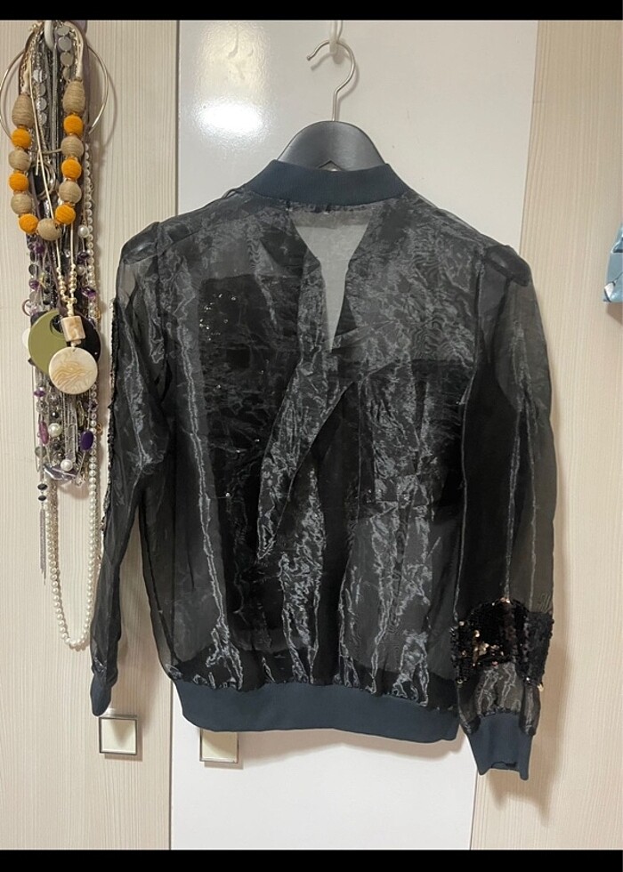 Abiye şifon ceket - Görsel 2