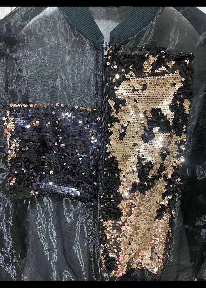 Abiye şifon ceket - Görsel 4