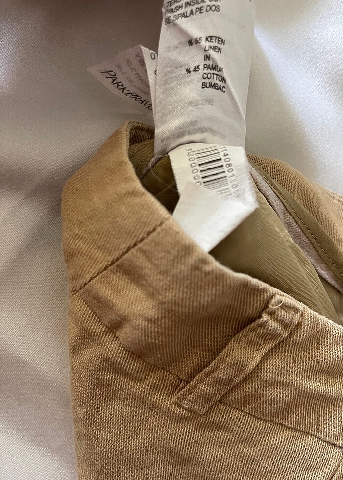 Keten şort - Görsel 4