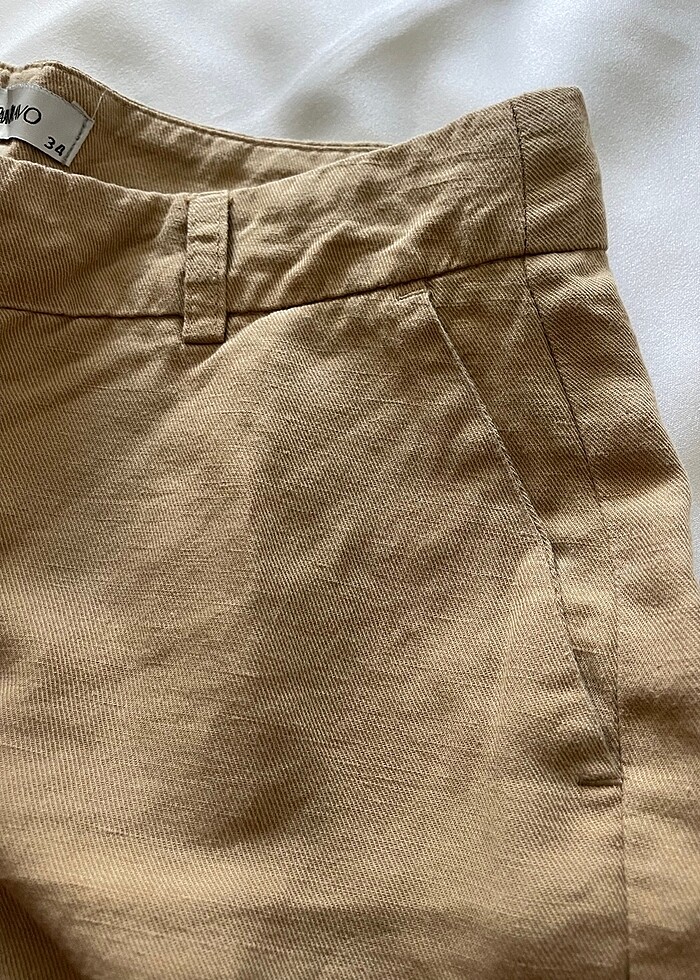 Keten şort - Görsel 5