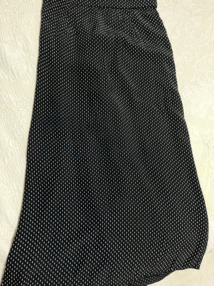 Puantiye Desenli Piliseli Midi Etek - Görsel 2