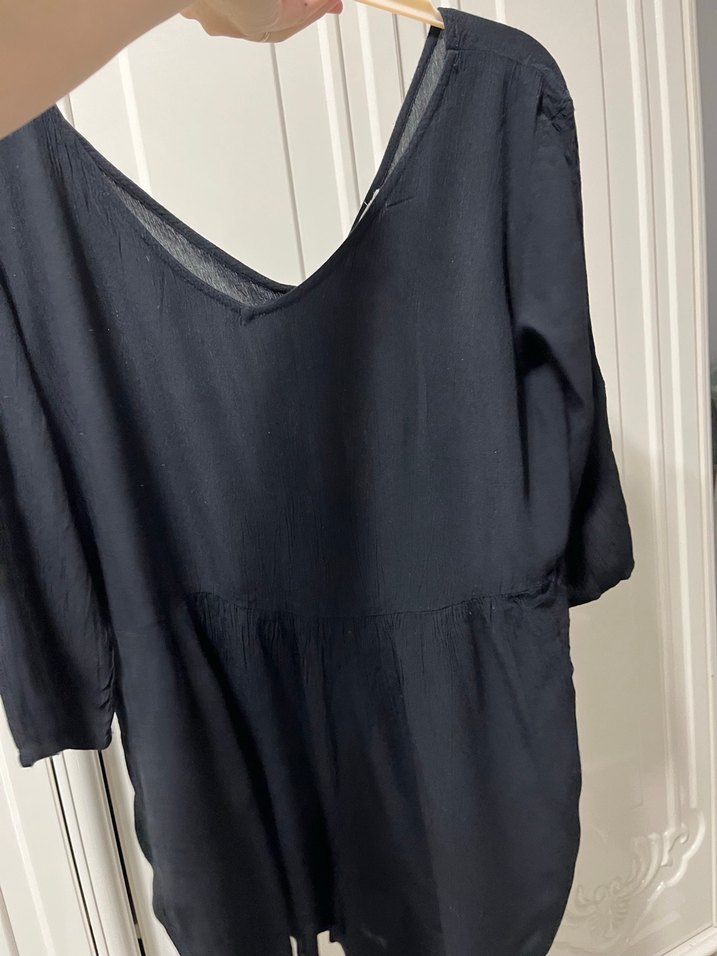 Mango marka  Düğmeli V Yaka tulum elbise - Görsel 2