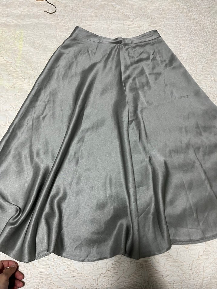 Network giyilmemiştir orjinal gri saten etek - Görsel 4