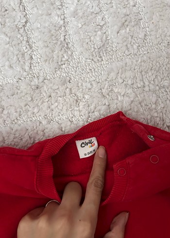 Kırmızı Erkek Çocuk Sweatshirt Kazak - Görsel 2