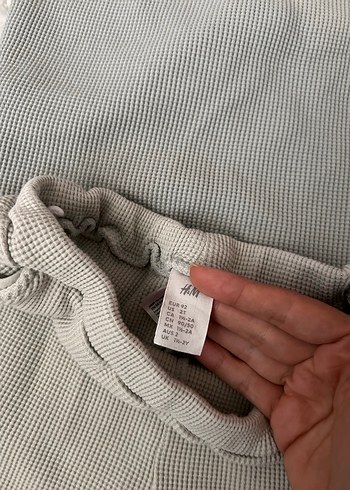 1,5 Yaş Beden H&M Waffle şort takım