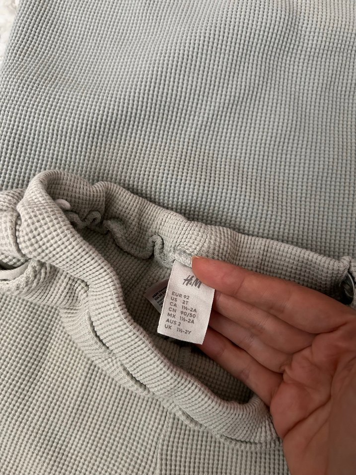 H&M Waffle şort takım - Görsel 4