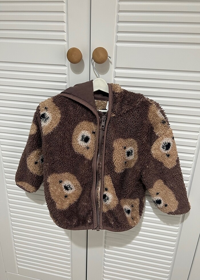 Erkek bebek peluş hırka - Görsel 2