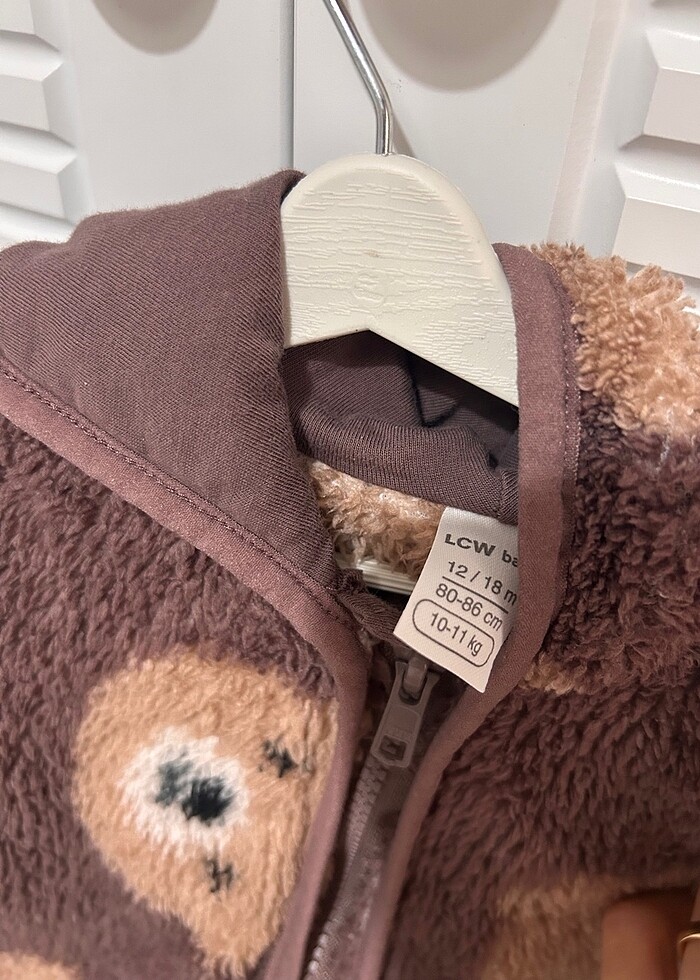 Erkek bebek peluş hırka - Görsel 3