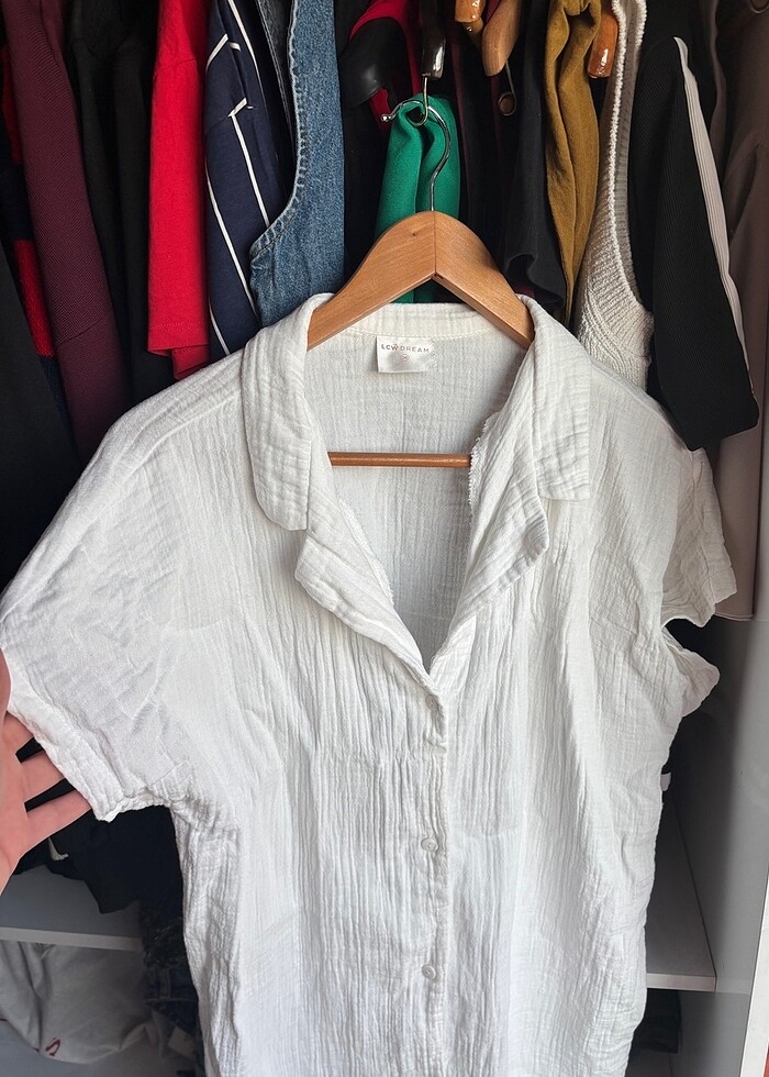 Beyaz renk pareo - Görsel 4