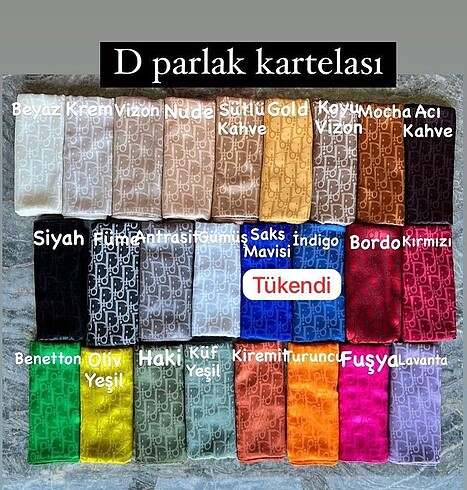 D parlak ithal şal