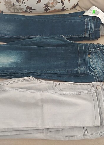3 adet kot pantolon 