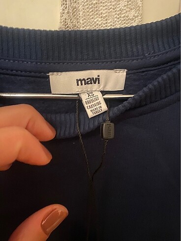 xs Beden Mavi marka sweatshirt