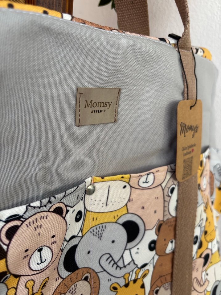 Gri Desenli Kadın Makyaj Çantası Seti - Görsel 5