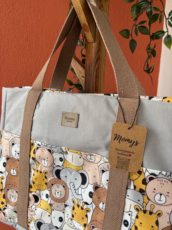 Su geçirmez bölmeli ANNE-BEBEK-GENÇ Seyahat Çanta - Görsel 2