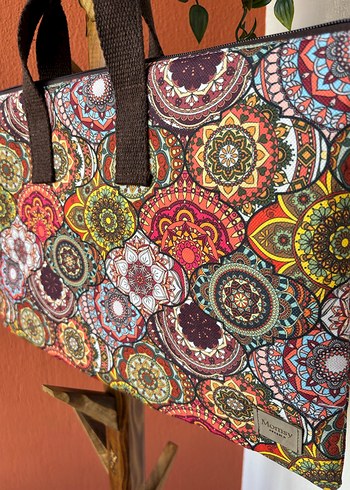 Renkli Bohem Kadın Laptop Çantası - Görsel 3