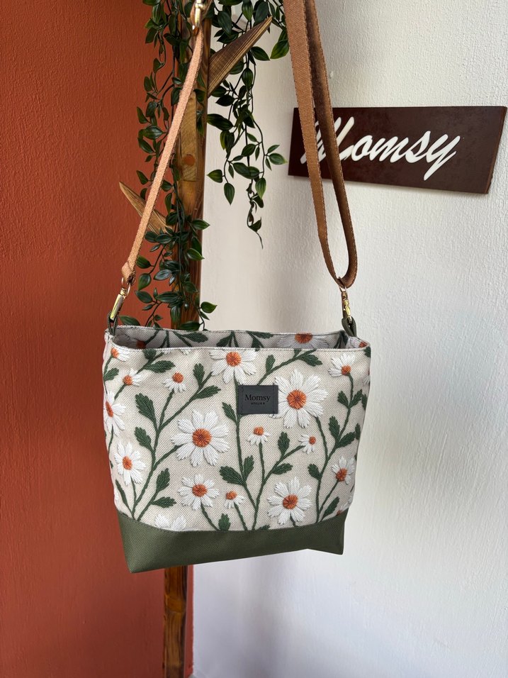Çiçek Desenli Bohem Kadın Çantası - Görsel 2